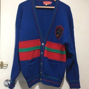 VINTAGE SPORTS CONNECTION KNITTED CARDIGAN SWEATERS SIZE L